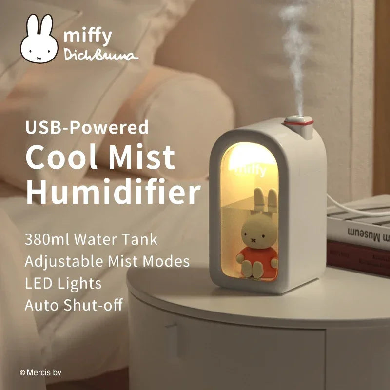 Miffy X MIPOW 380ML Cool Mist Humidifier Cute with Night Light USB Portable Air Humidifier Bedroom Home Gift